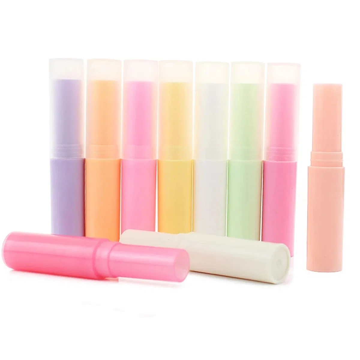 Lot de 30/50/100 conteneurs de baume à lèvres de 4 ml avec bouchons - Mini tube vide portable pour rouge à lèvres - Contenants cosmétiques de voyage (rouge, 100 pièces)