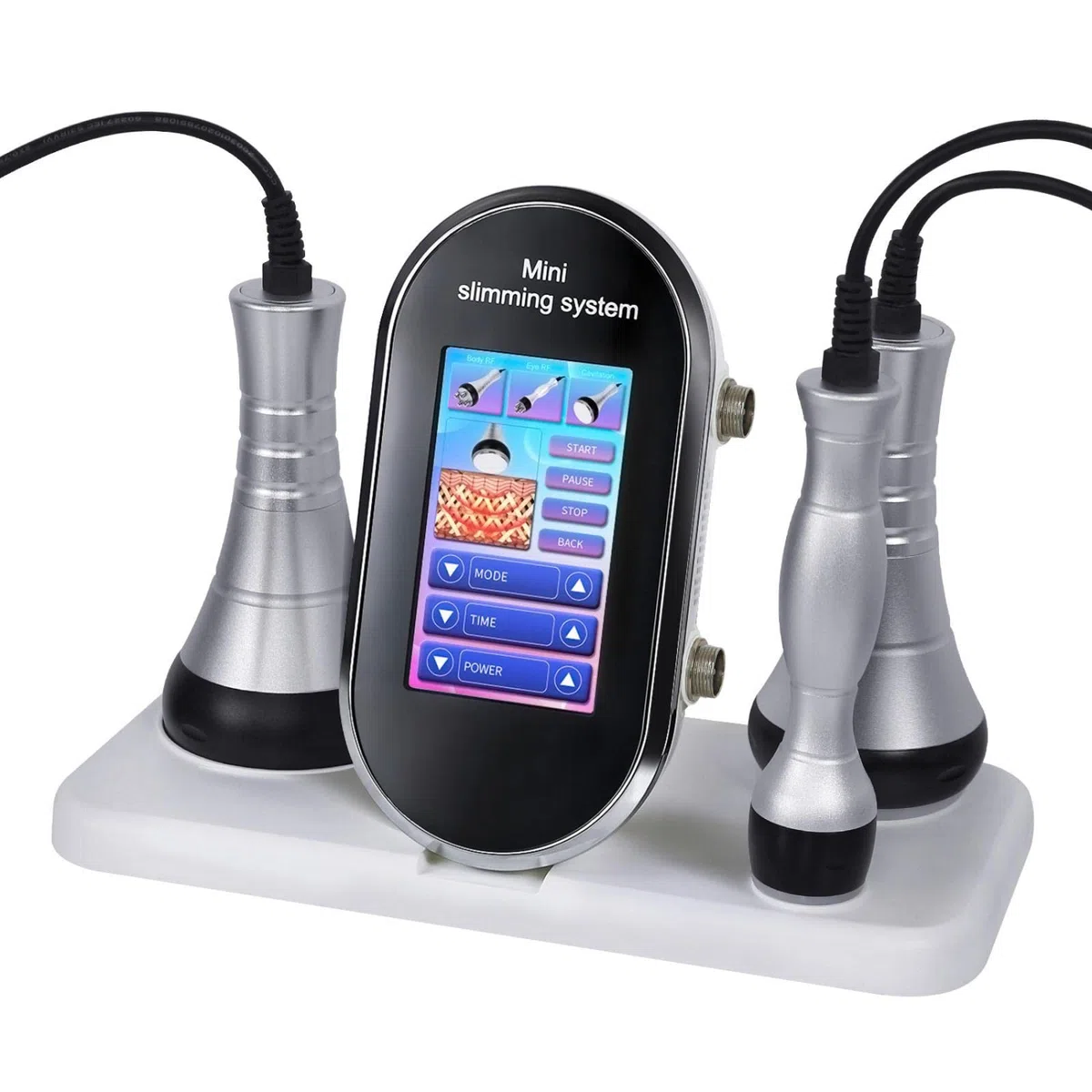 Instrument de beauté 40k Cavitation Corps Minceur Machine Masseur Facial RF Appareil de Beauté Peau Serrer Visage Lifting Outil de Soins de La Peau poignée en métal