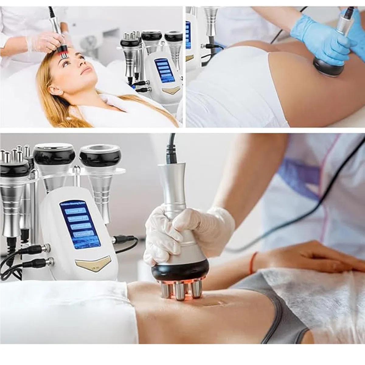 Machine de cavitation 40 K, 4 en 1 pour raffermir la peau, raffermissement de la peau, anti-cellulite, appareil de sculpture du corps pour brûler les graisses et traiter le visage