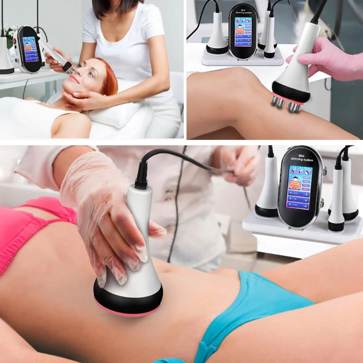Instrument de beauté 40k Cavitation Corps Minceur Machine Masseur Facial RF Appareil de Beauté Peau Serrer Visage Lifting Outil de Soins de La Peau poignée en métal