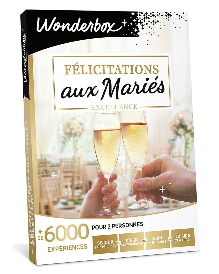 WONDERBOX - Coffret Cadeau - Félicitations Aux Mariés Excellence - 2 pers.