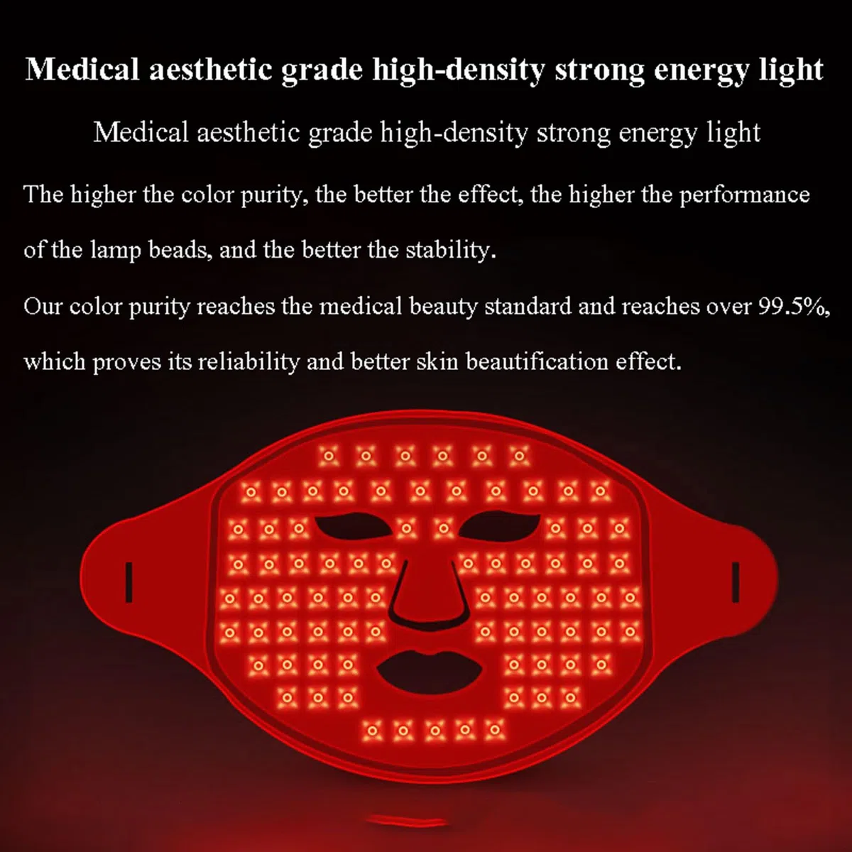 Masque de Gel de silice LED, rajeunissement des photons à 7 couleurs, Instrument de beauté pour l'élimination de l'acné avec masque pour le cou