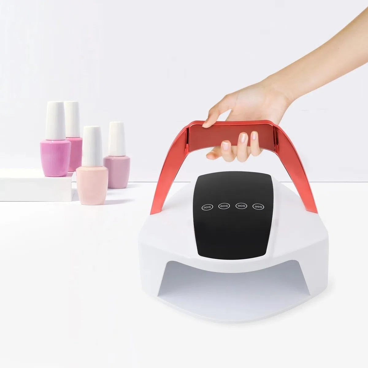 Lampe UV LED pour ongles, Lampe à ongles rechargeable LED, lampe de bureau manucure capteur automatique, sèche-ongles UV Séchage UV pour vernis à ongles