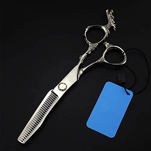 Ensemble de Ciseaux de Coiffure Professionnels Japonais 440c 6 Pouces Dragon Barber Haircut à effiler