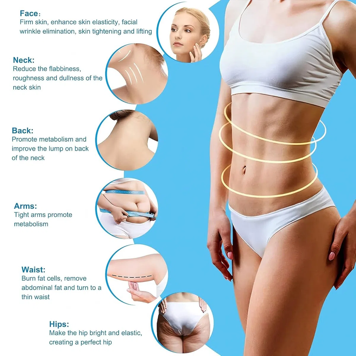 Machine de cavitation 40 K, 4 en 1 pour raffermir la peau, raffermissement de la peau, anti-cellulite, appareil de sculpture du corps pour brûler les graisses et traiter le visage