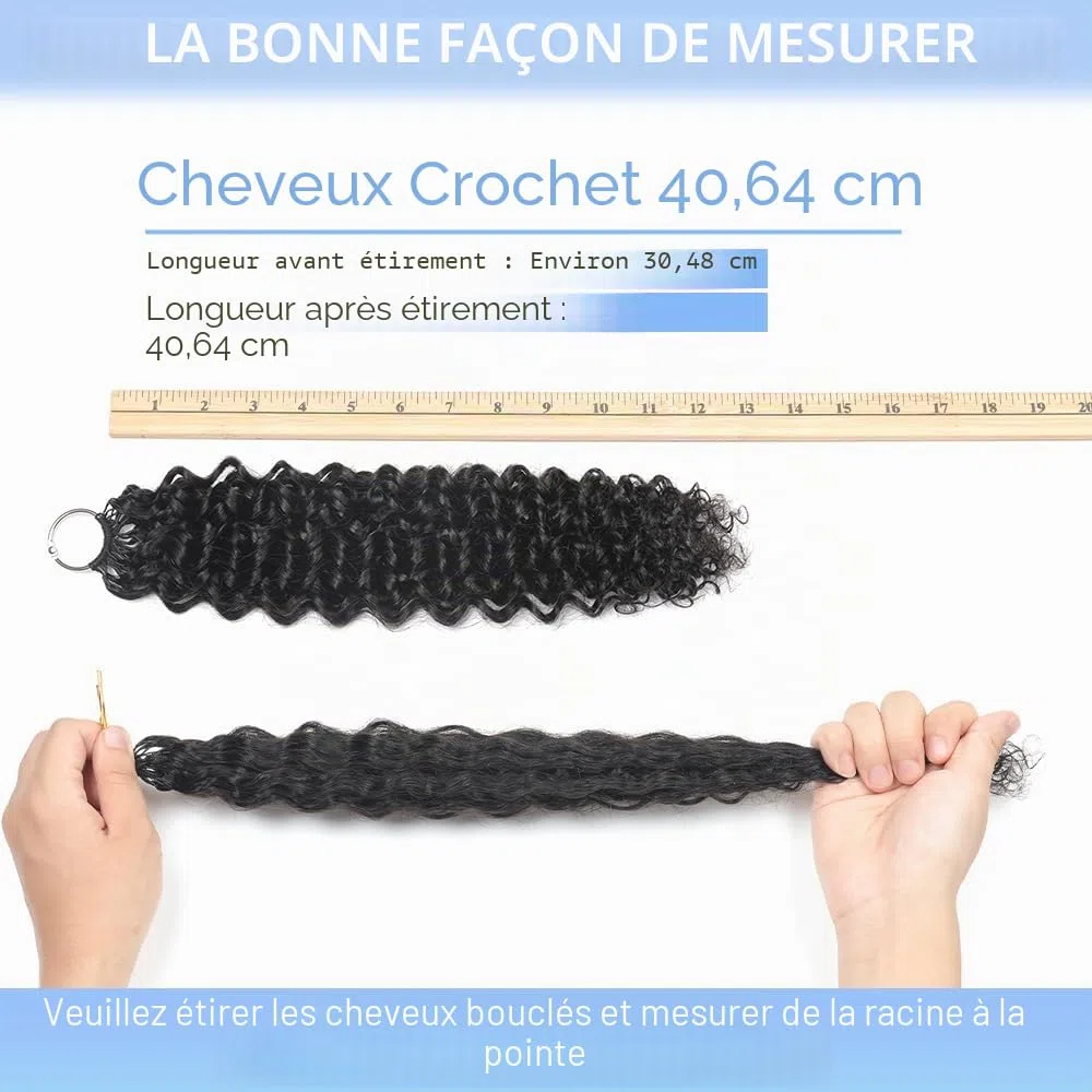 Renyarch Miracle Deep Wave Mini Knots Crochet Human Hair Bundles 16 Pouces Meche 200g 160 Pcs Brown Wet and Wavy Invisible Knotless Crochet Bouclé Naturel Cheveux Humain Curly