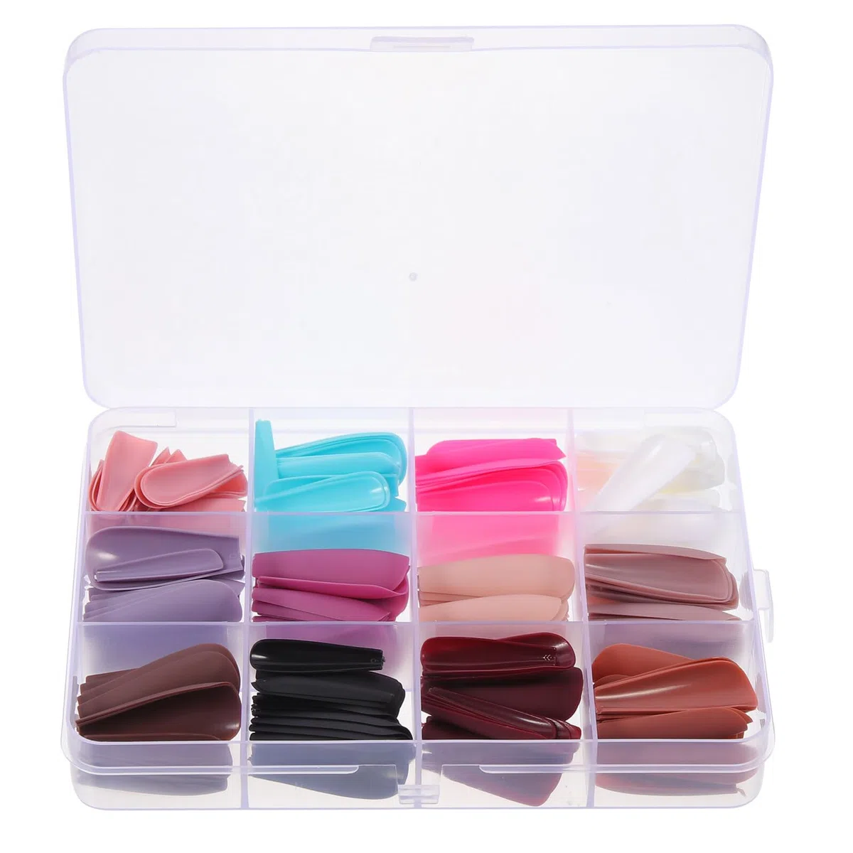 1 boîte Kit Ongles Faux Manucure Faux Ongles Longs Mats Couleur Pure Facile à Poser pour Salon et Usage Maison