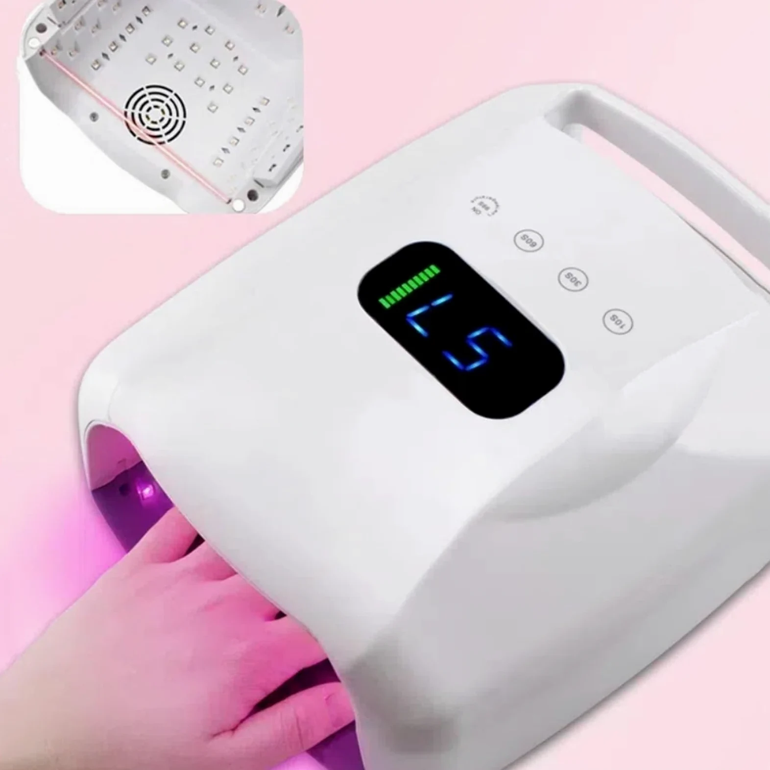 Lampe LED pour ongles, Lampe UV LED 96 W for manucure et photothérapie, idéale for les femmes filles(blanc)