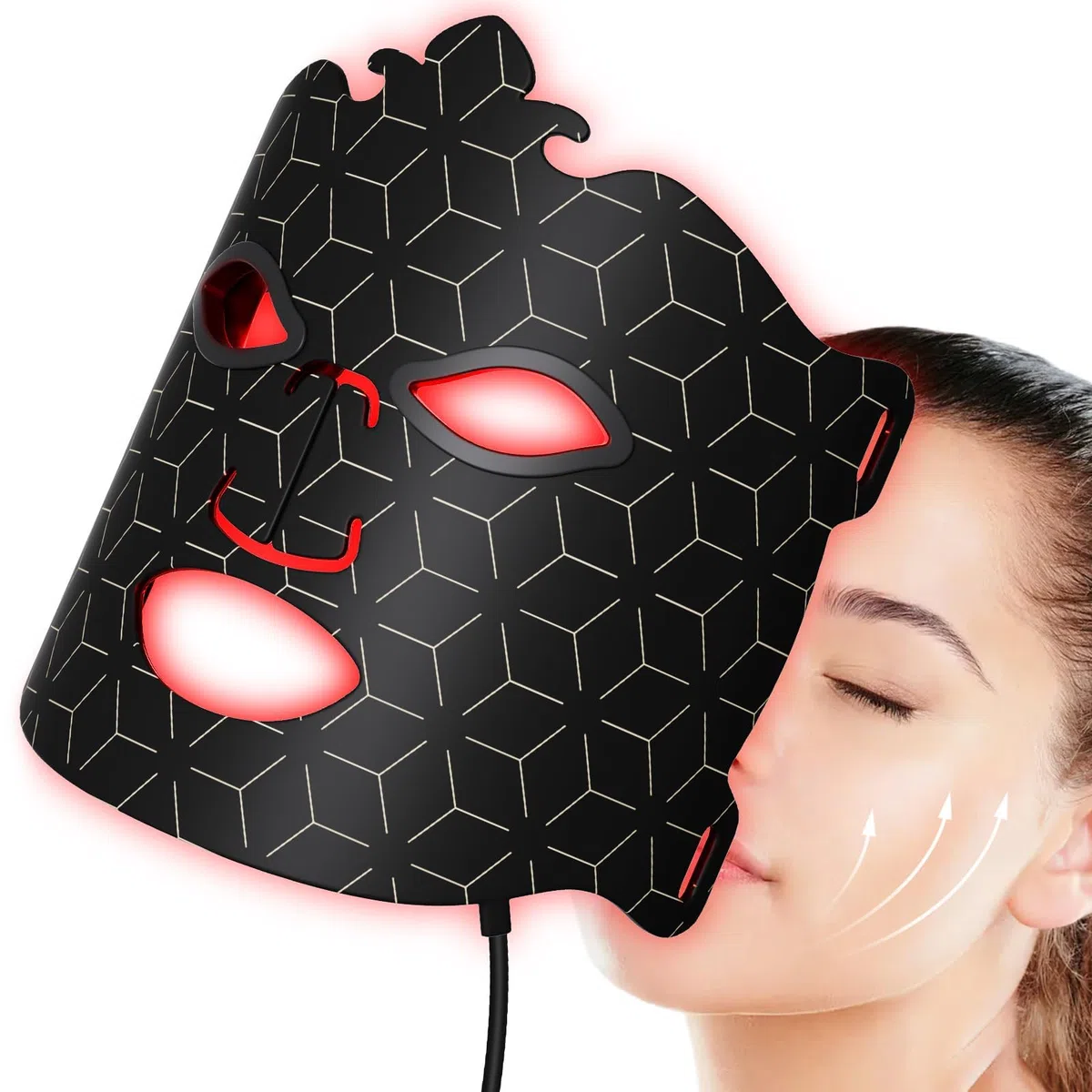Masque LED visage et cou 7 couleurs Télécommande