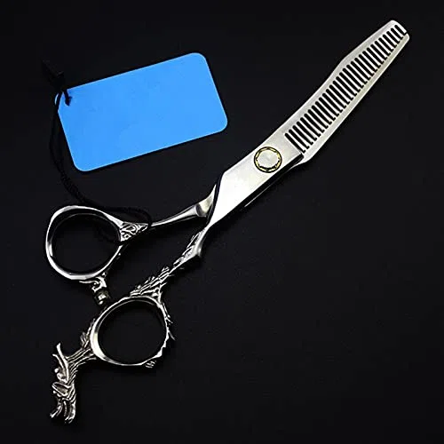 Ensemble de Ciseaux de Coiffure Professionnels Japonais 440c 6 Pouces Dragon Barber Haircut à effiler