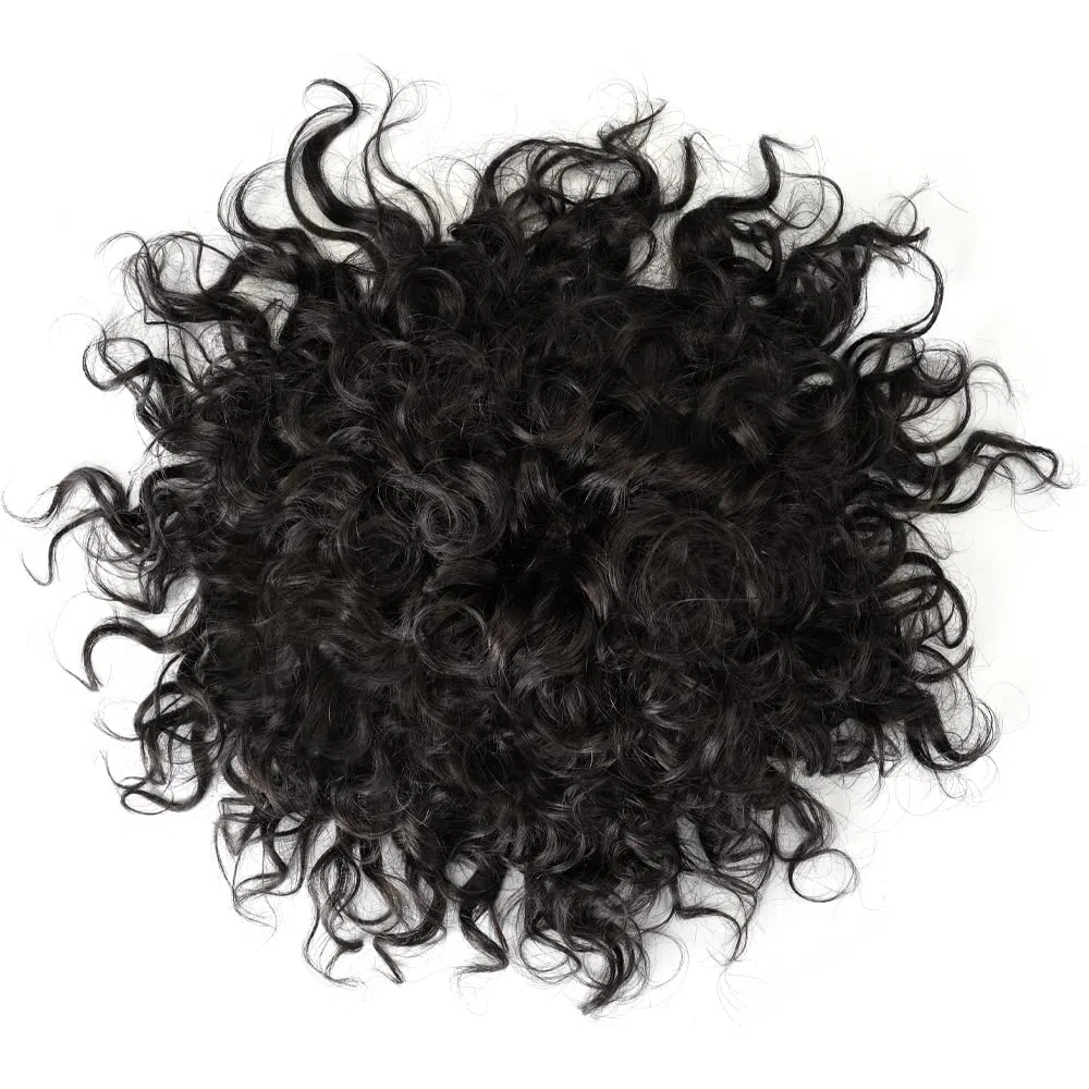 Lordhair Perruque Bouclés pour Hommes, Toupet Cheveux Humains, Remplacement des Cheveux Système