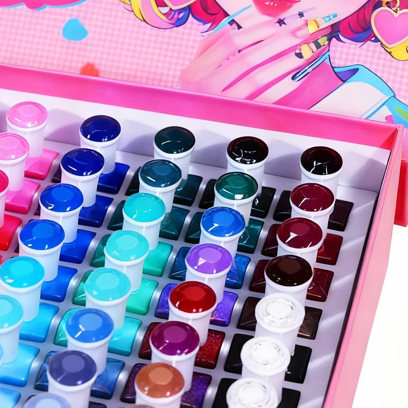 Set De Vernis À Ongles 60 Couleurs Longue Durée Séchage Accessoire Femme