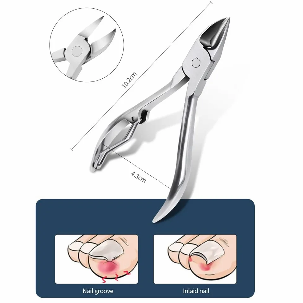 Kit de manucure, Kit de manucure pour Les Ongles, Ensemble de Pinces à pédicure Noires 19 en 1, Coupe-Ongles, Ciseaux à Ongles incarnés en Acier Inoxydable